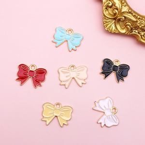 公主蝴蝶结合金滴油diy饰品配件韩版甜美水冰月领结丝带挂件发饰