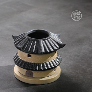土楼香炉紫砂创意手工香薰炉家用室内茶盘摆件盘香粒檀香文创香礼