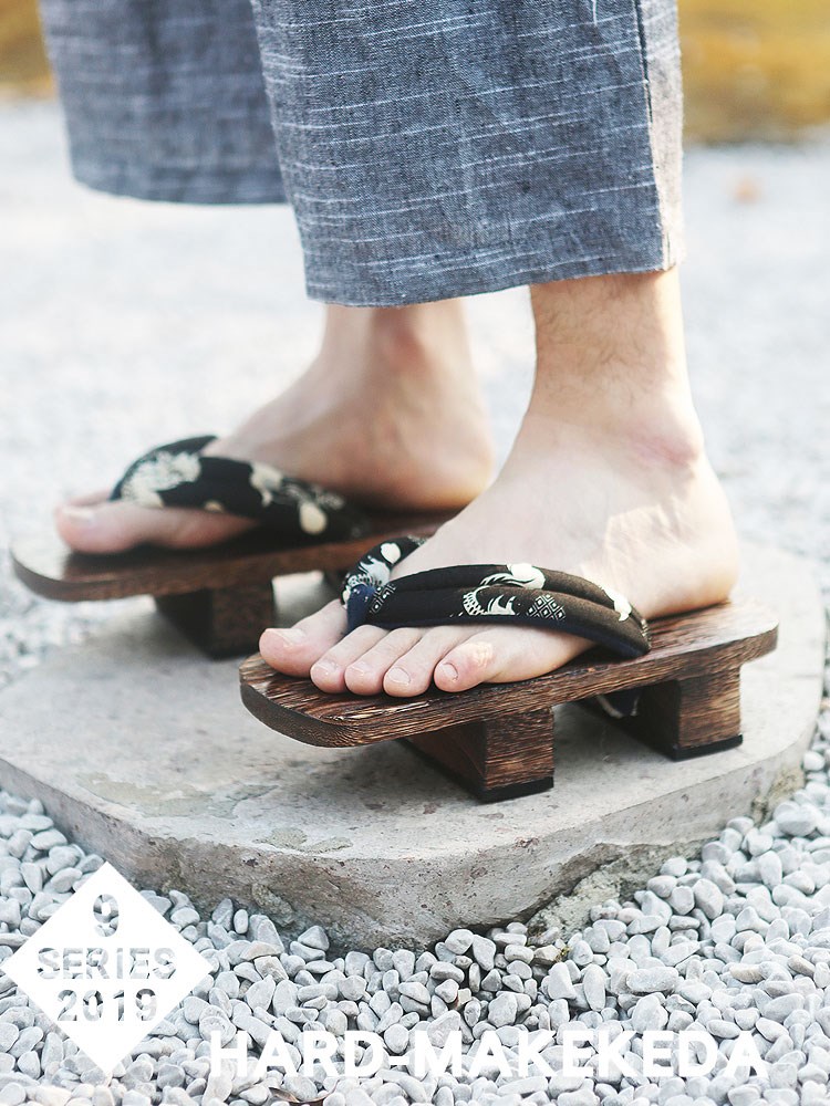 木基托鞋木鸡鞋日式木头拖鞋男木履鞋cos木拖鞋男中国风二齿木屐
