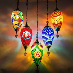 波西米亚吊灯东南亚咖啡厅餐厅酒店会所装饰手工琉璃土耳其吊灯