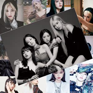 blackpink海报新款粉墨周边智秀智妮朴彩英lisa宿舍房间墙贴壁纸