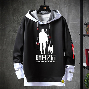 明日之后游戏周边衣服二次元连帽卫衣男女休闲飘带上衣加绒外套