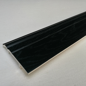 高分b子pvc脚线踢脚线r地脚线色地板贴脚线10cm白色黑木黑金花