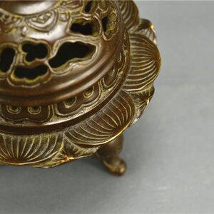 风云巷现货 工场直销铜熏炉 收藏级 世古之宝 莲花宝鼎熏炉 宣德