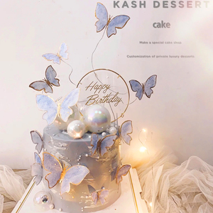 进口动物奶油上海生日蛋糕创意梦幻蝴蝶仙女定制闺蜜同城配送