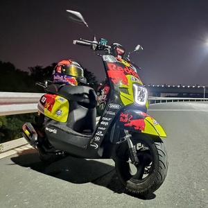 00motofans2014淘宝电动gy6踏板助力摩托车车贴火焰车身反光贴纸