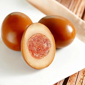 夹心小卤蛋沈老大没有蛋黄的小卤蛋沈师傅夹心蛋卤蛋即食肉馅鸡蛋