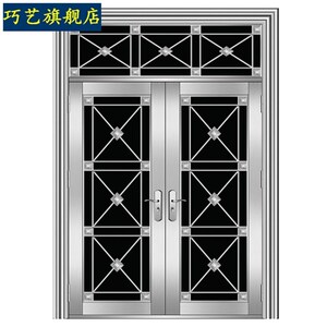 4不锈钢门 双开门定制别墅户大门不锈钢防盗门农入x房子正村门门