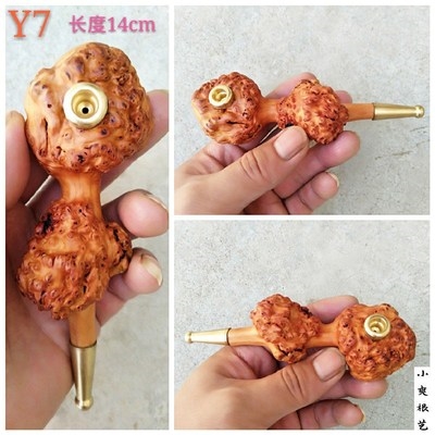 把玩树云南两用粗细长寿手把果木烟斗烟嘴疙瘩瘤木黑件木山茶