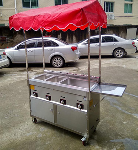 小吃车商用流动燃气油炸锅煮面炉关东煮机器炸油条炸鸡腿小推车