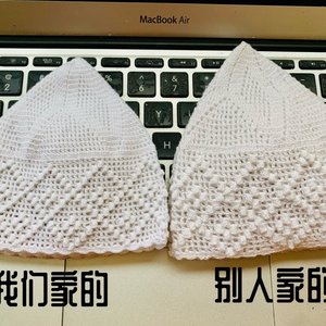 临夏特色钩针编织帽子白帽子礼拜帽回族帽