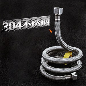 分头编织水管4管加厚热水器金属铜冷热不锈钢马桶软管连接进水304