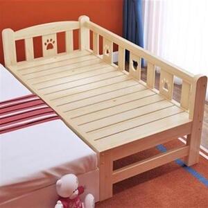 护栏单人床型小床带男o孩一米12/135小学生简易全实木儿童床经济