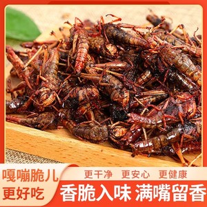 新鲜蚂蚱油炸即食酥脆蝗虫食用即食蚱蜢零食香辣虫子蝎子熟食低脂