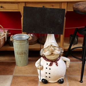 卡通造型餐厅饭店蛋糕店铺开业落地桌面厨师公仔迎宾人树脂摆件