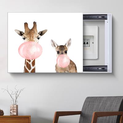 电表箱装饰画创意推拉式遮挡箱挂画电闸箱电源总闸开关盒装饰壁画