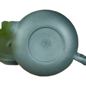 徐方怀青泥扁竹紫砂壶茶具清砂壶影绿泥宽口茶壶纯手工