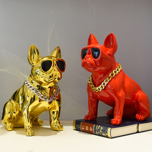 于小涵mm淘宝车载香水装饰品摆件空调出风口法斗牛犬汽车狗头精油