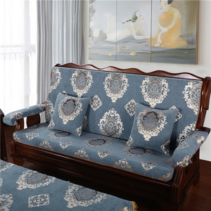 实木沙发垫子加厚坐垫套罩带靠背红木海绵高密度加硬中式木质通用