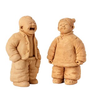 艺术谈笑风生泥塑泥人摆件茶宠泥咕咕创意非物质文化遗产色