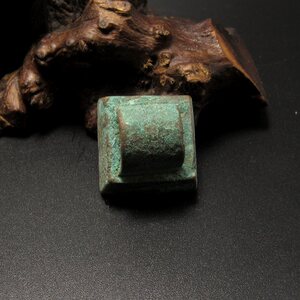 辉炎古居古玩杂项金石篆刻开门包老生坑汉代青铜小印章方钮瓦块