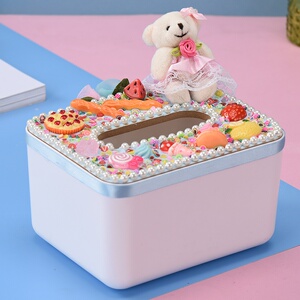 儿童创意diy粘贴玩具小学生实用手工制作纸巾x盒材料包.