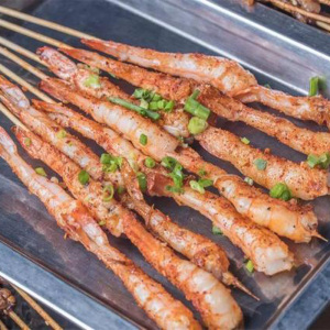 成霖凤尾双虾串原味虾串冷冻烧烤串串火锅海鲜