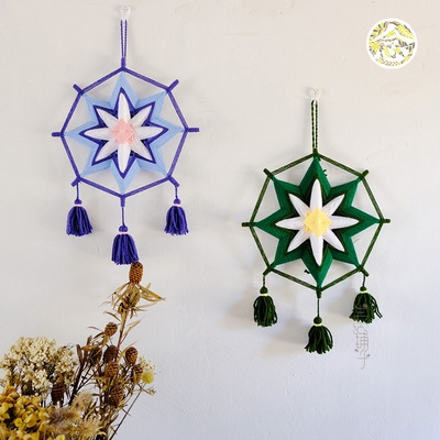 雏菊丨绕线曼达拉毛线手工编织制作diy材料q包ins风墙壁挂饰绕线