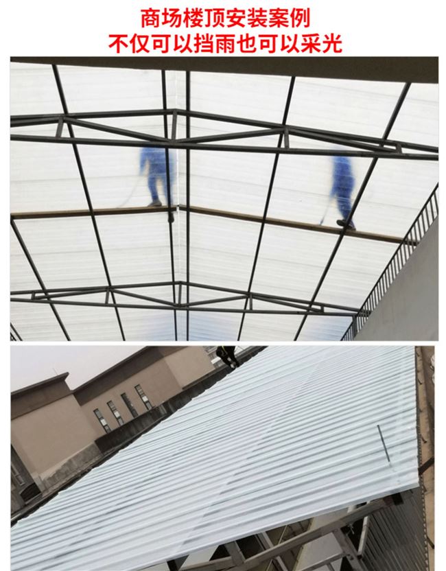 新阳璃钢透明彩钢亮瓦玻光采光板房瓦片屋顶材水雨棚防料防腐耐.