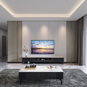 盛舍木饰面板护墙板装饰自装墙板竹纤维集成墙板无缝板客厅背景墙