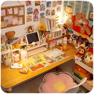 桌面布置桌套神器学生书全用品寝室g改造脑贴电墙增高少女心文