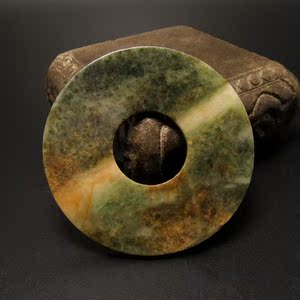 源礼行高古玉老玉古董古玩收藏商周时期水苍料素面和田玉环玉璧