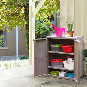 仿木纹面斗柜塑料收纳柜箱室内储物柜杂物阳台环保无甲醛北欧风