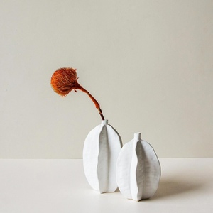 出口丹麦大号杨桃造型陶瓷花瓶创意艺术花器家居装饰摆设品