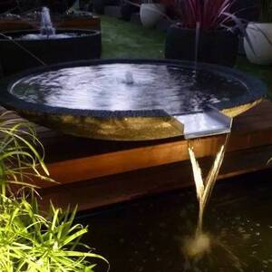 池塘钵水水钵装饰跌循环石材庭院喷泉流水瀑布大理石盆景观鱼涌泉