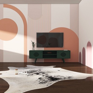 8d欧式色块几何撞色北欧沙发客厅壁画电视背景墙壁纸民宿卧室j墙.