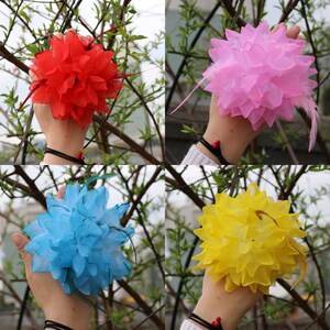 手腕花舞蹈手花跳舞手拿花幼儿园儿童表演广场舞手摇花头花手指花