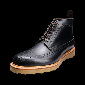 高档regal丽格青年休闲时尚高帮鞋手工固特异英伦布洛克靴子男士