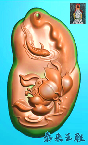 随型莲花鱼荷花鱼连年有余精雕图浮雕玉雕灰度图jdpbmp电脑雕刻图