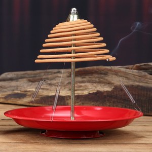 檀香架子托 卫生间点香盘香托禅意檀香盘香支架托盘托香夹插香.