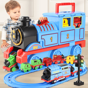 仿真电动小火车轨道车玩具套装儿童益智宝宝汽车模型3-6岁2小男孩