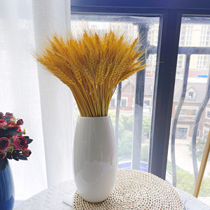 金色小麦干花麦穗黄金大麦插花陶瓷瓶假花仿真花摆设客厅装饰摆件