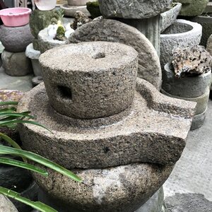 只是偶然006淘宝[偶然]磨子家装流水375石器型石雕风水磨盘园林石头