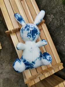 可爱草木染兔子diy材料植u物染色体验手工染色布偶蓝染布艺手作礼