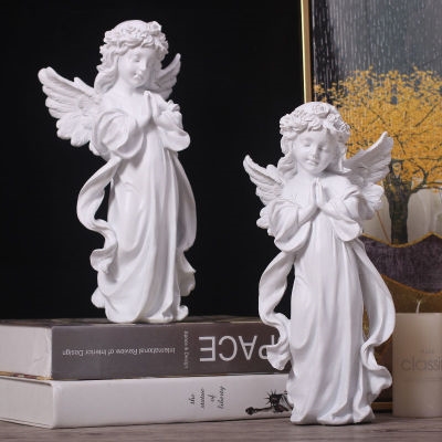 白色少女石膏人物雕像天使雕塑摆件守护天使希腊神话女神装饰品