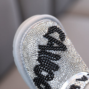 新款闪亮晶晶带水钻公q主女童冬天穿大棉鞋雪地短靴保暖加厚时尚