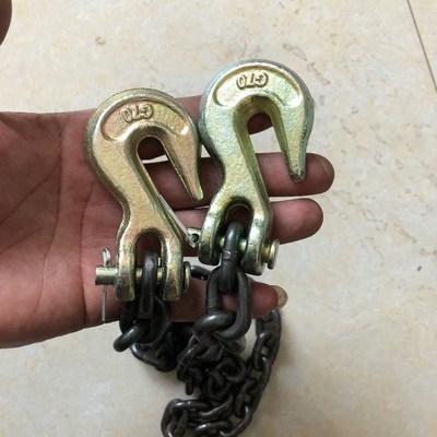 双钩吊具吊链1吨6mm锰钢链条吊具吊钩组吊链捆绑链子铁链条2-15米