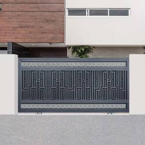 德国losdun高端智能别墅庭院大门铝艺铝合金院子电动平移门花园门