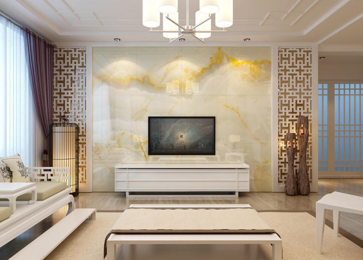 新微晶石电视背景墙瓷砖3d欧式简约仿大理石罗厅立l体画马视墙.