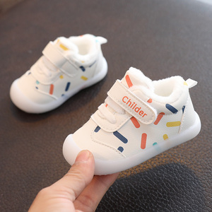 男宝宝鞋子冬季加绒加厚软底保暖女婴儿学步鞋0一1-2岁半小童棉鞋